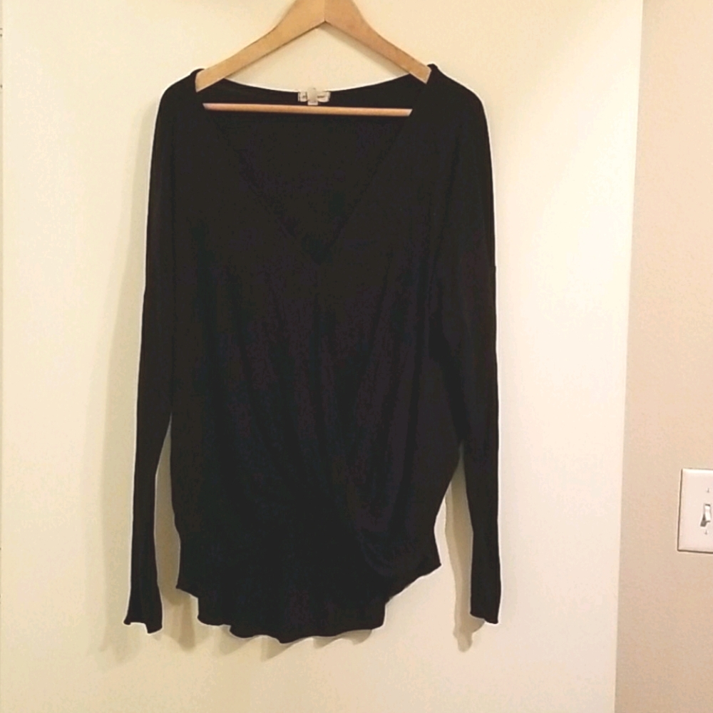 Silence and Noise faux wrap top